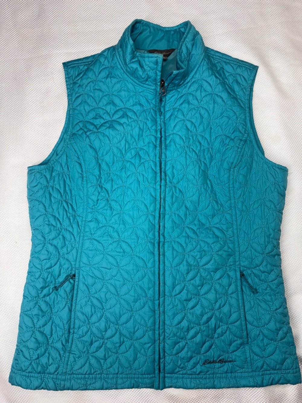 Eddie Bauer Turquoise Quilted Vest -Small